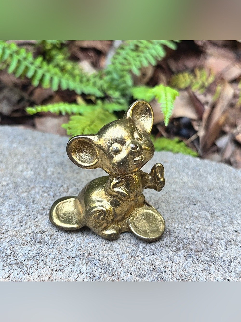 Vintage Brass Mouse Figurine